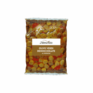 PITTED GREEN OLIVES WITH PEPPER